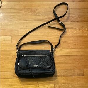 Kate Spade Black Pebbled Crossbody Bag